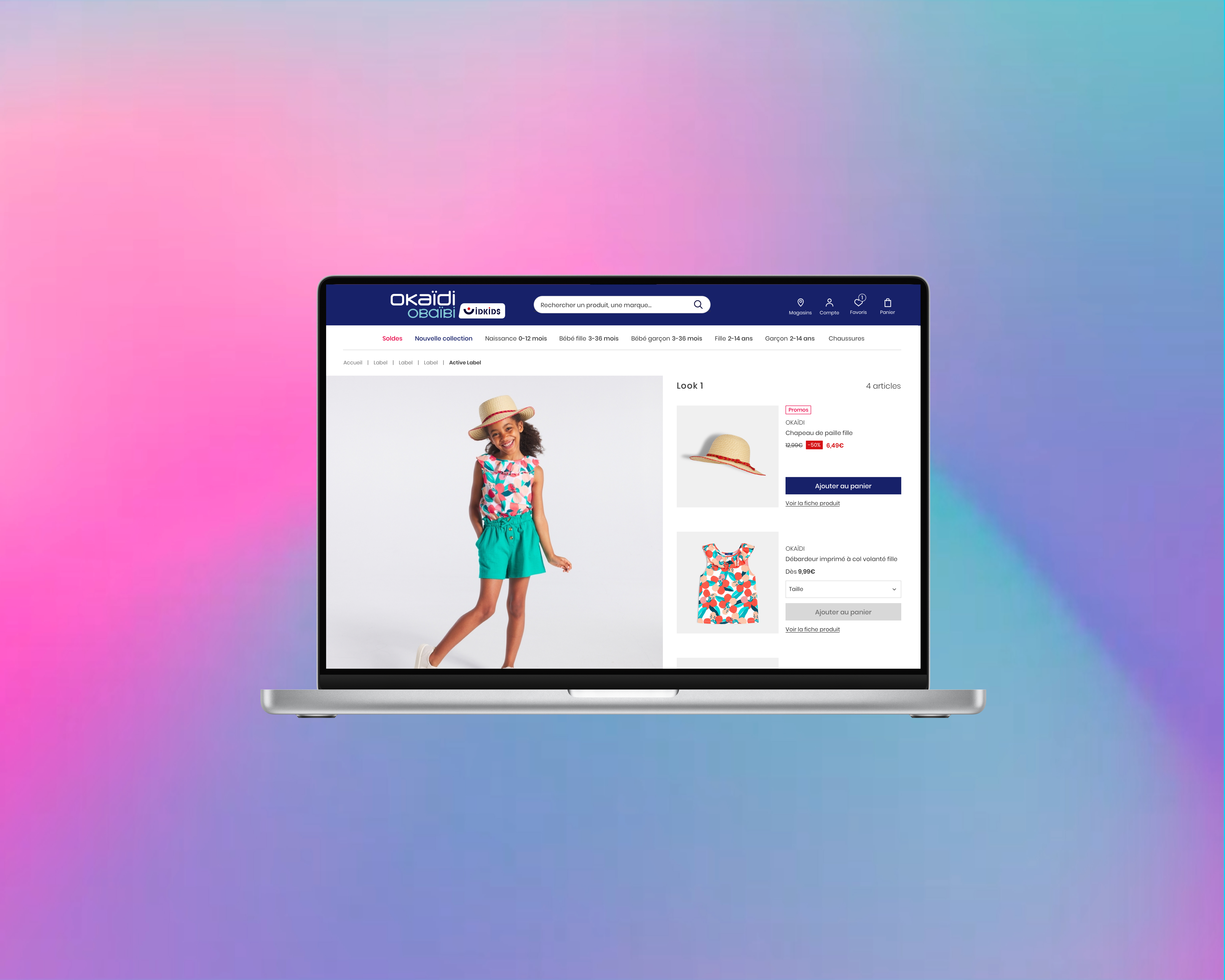 Intégration des looks en fiche produit