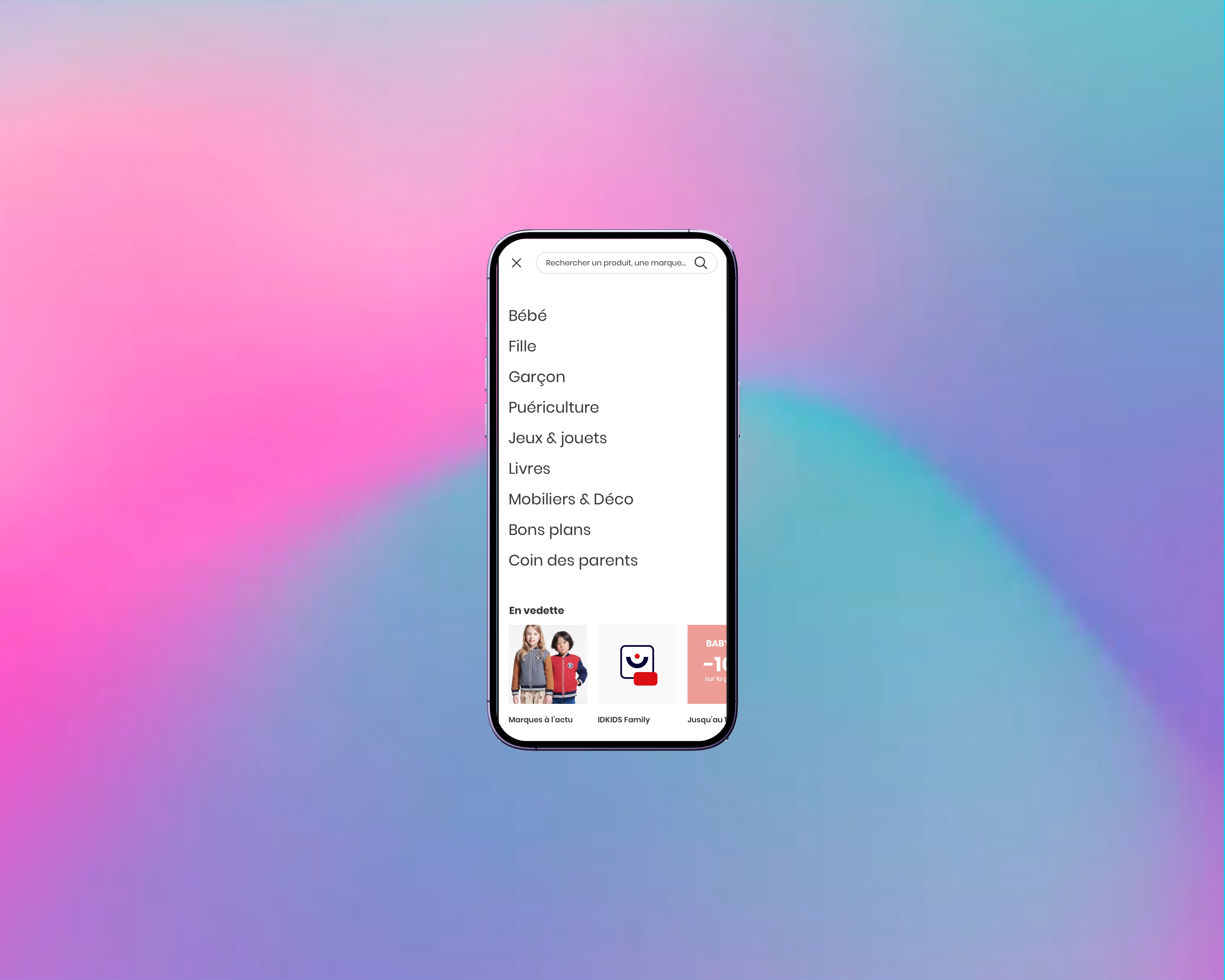 Optimisation de la navigation Okaïdi, écran 3
